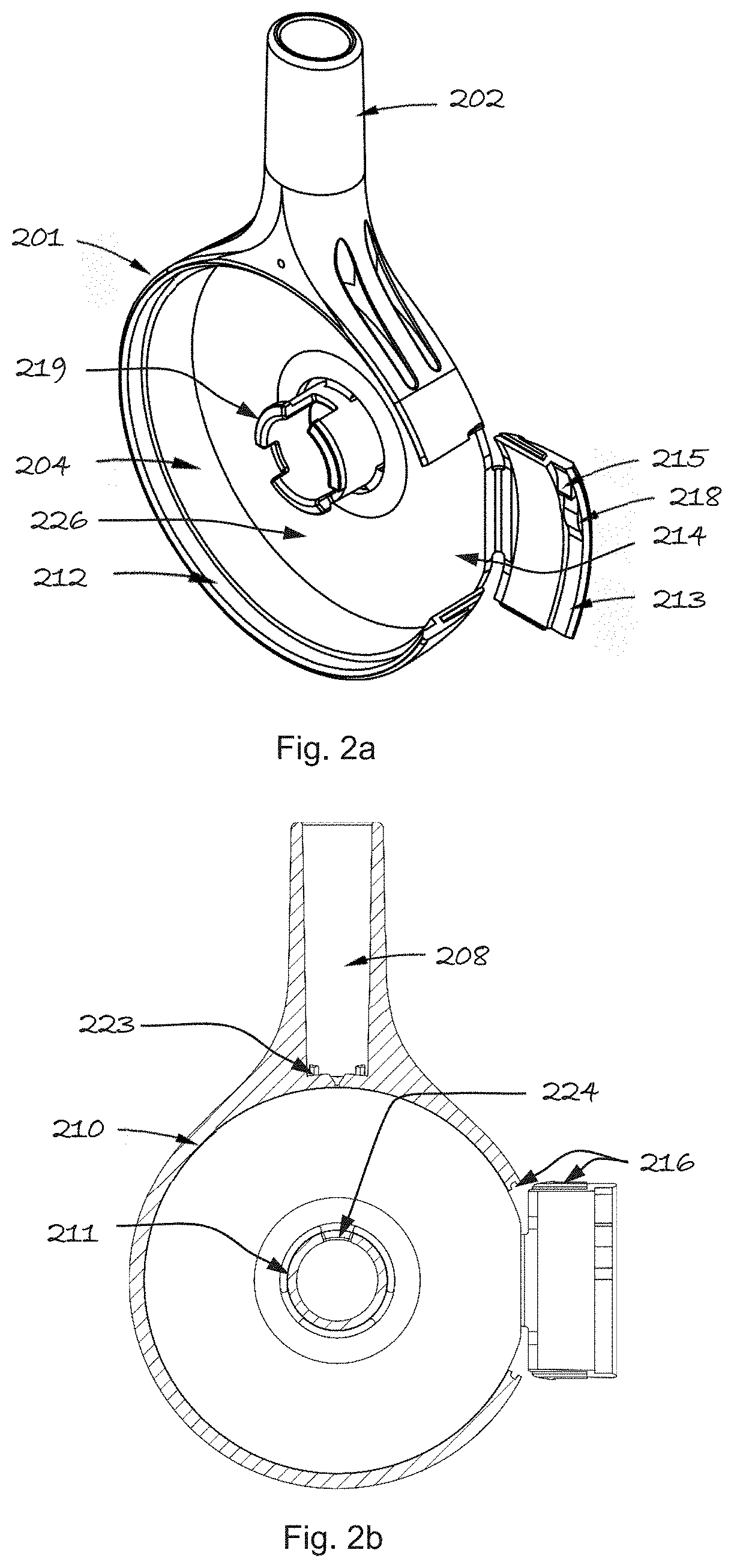 Large dose disposable inhaler and method of simple filling