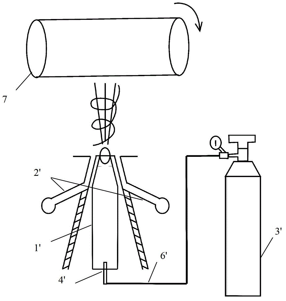 Vortex type bubble spinning device