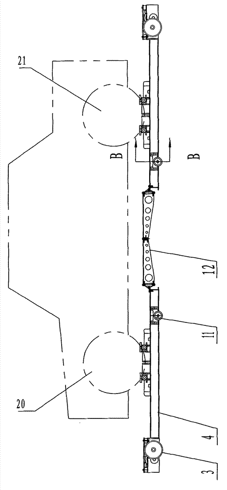 Longitudinal shifting carrier for cars