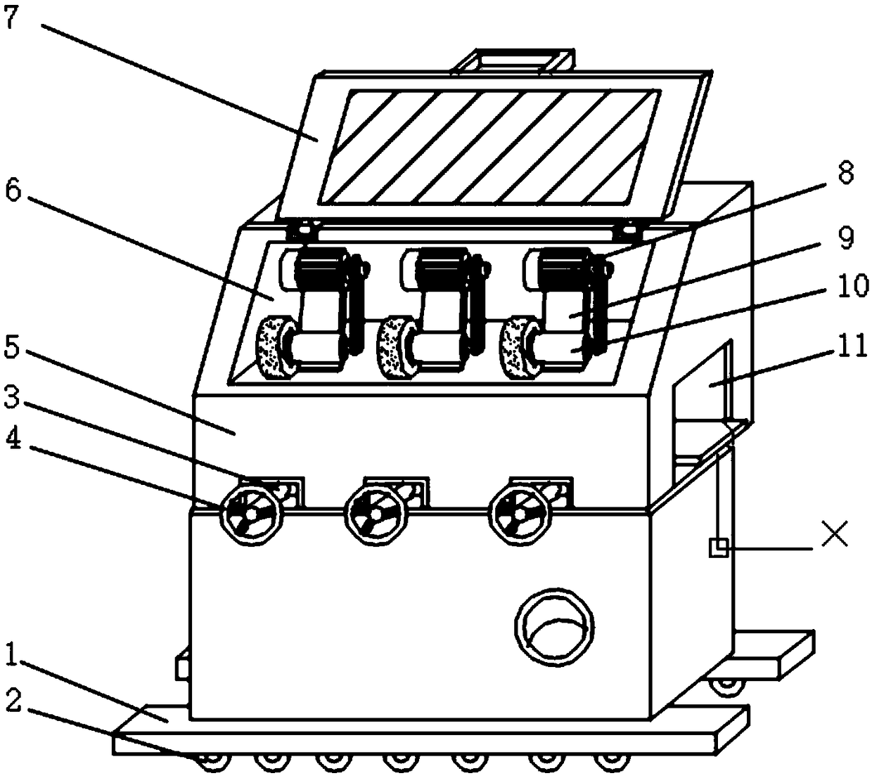 Polishing device of stainless steel pipe