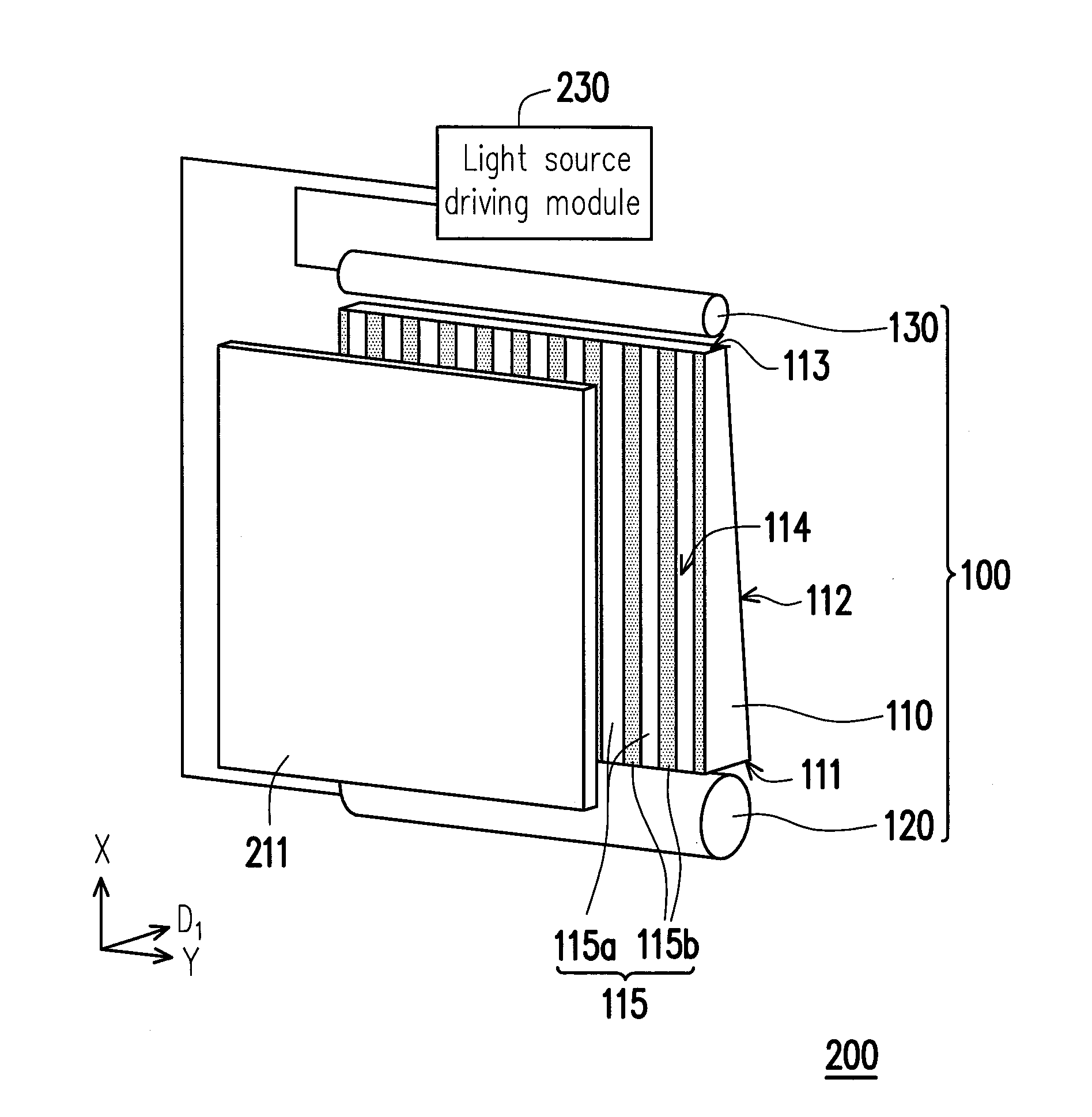 Light source module, display apparatus and method for driving light soruce module