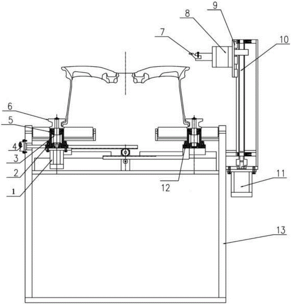 Device for removing hub rim burrs