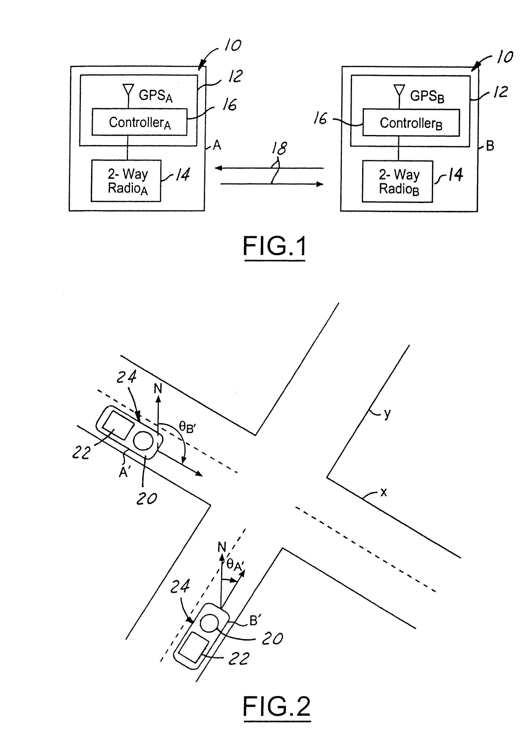 Collision avoidance system having GPS enhanced with OFDM transceivers