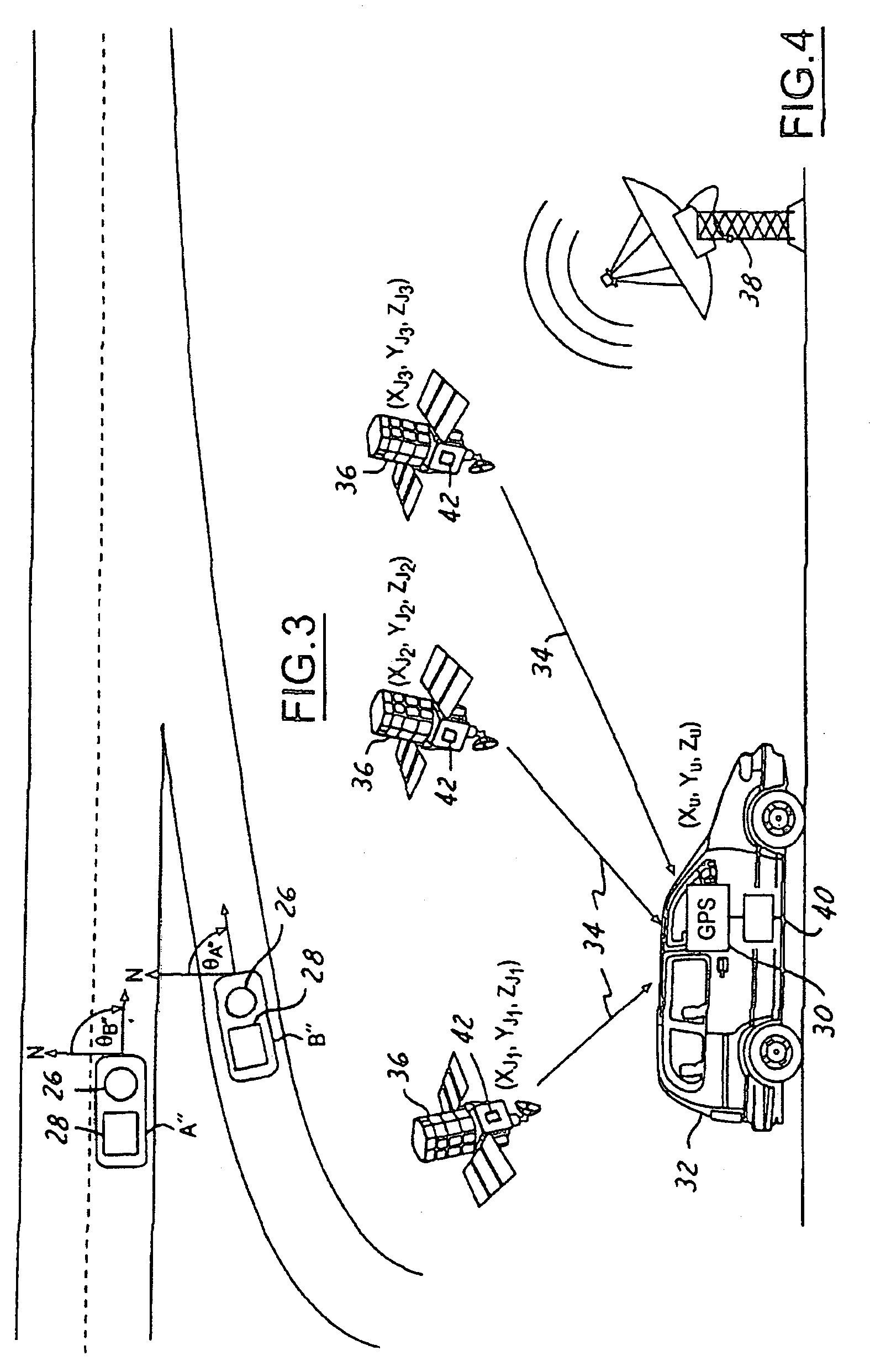 Collision avoidance system having GPS enhanced with OFDM transceivers