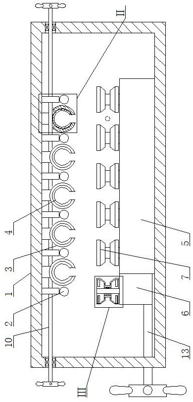 A wire threading and leading device for a drying box