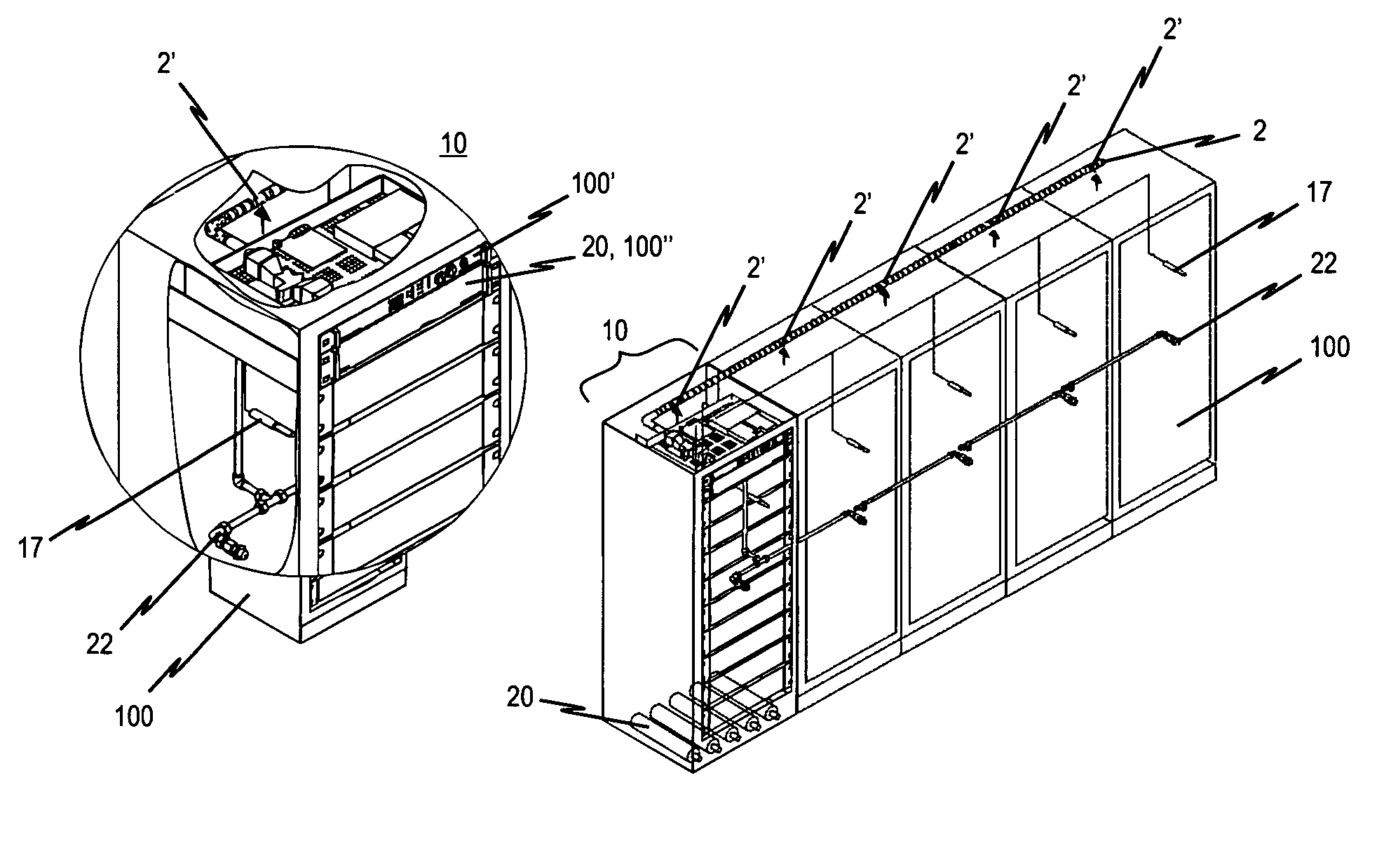 Apparatus for fire detection in an electrical equipment rack