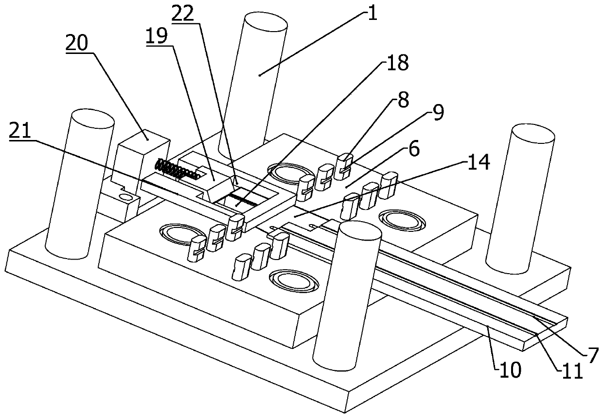 In-mold riveting die for riveting punch press