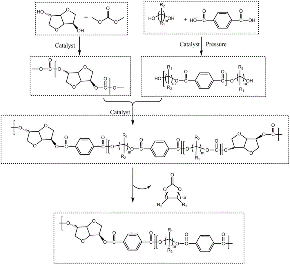 Preparation method of high heat resistance isosorbide type random copolyester