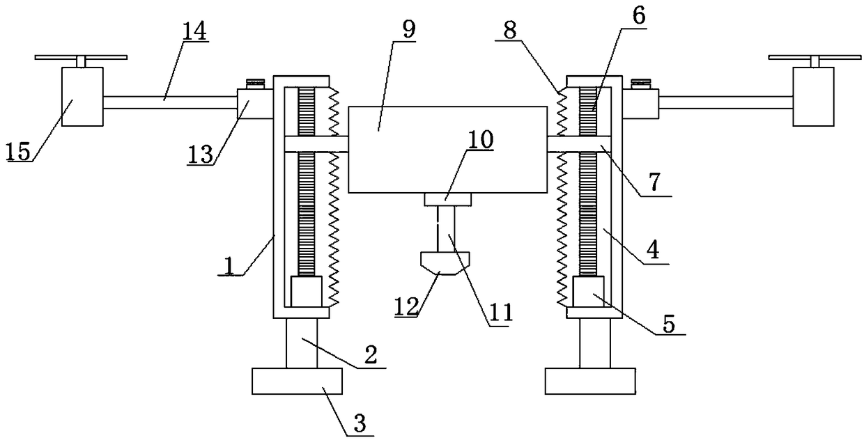 Agricultural unmanned pesticide sprinkling device with good stability