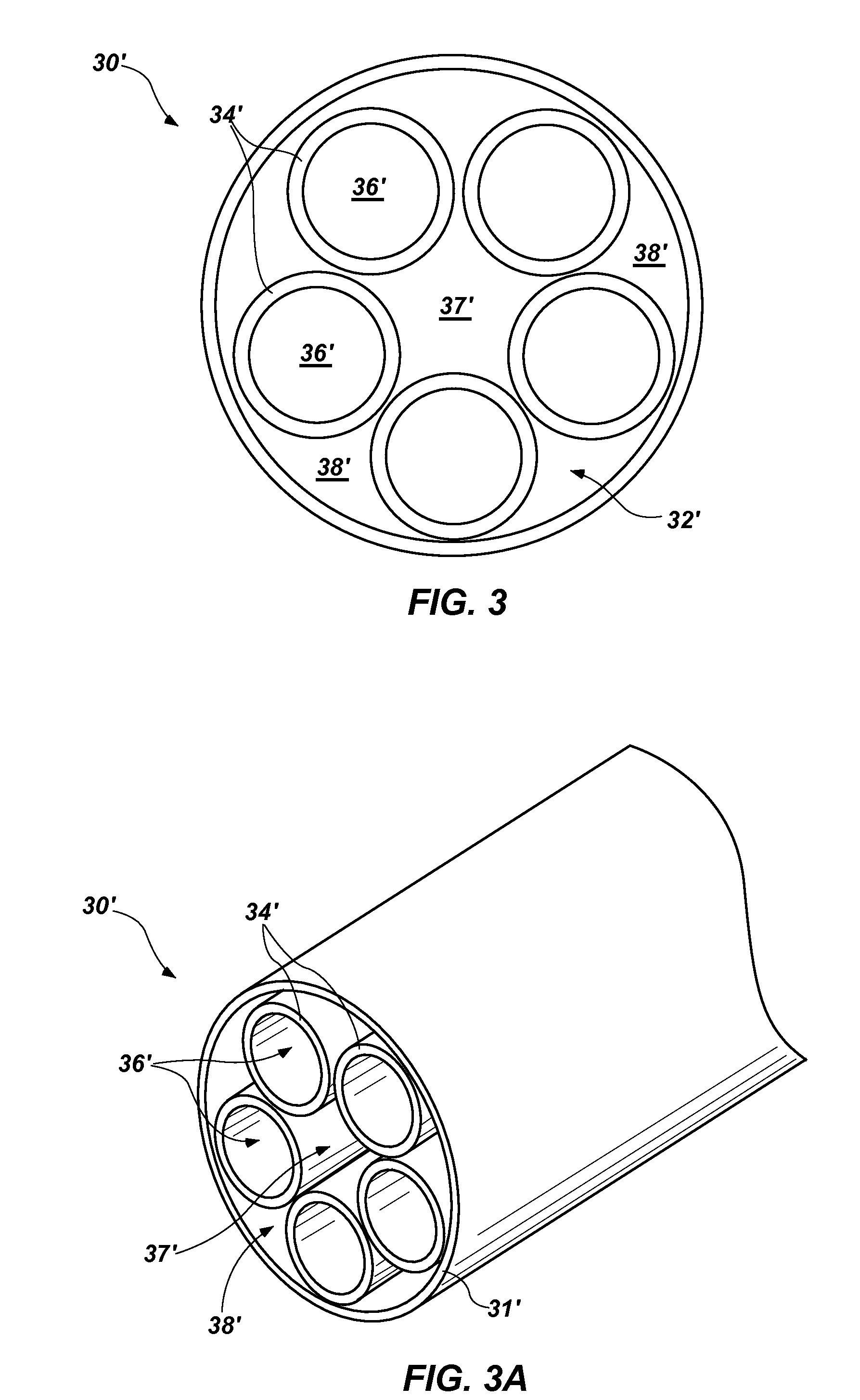 Multi-channel pyrolysis tubes, material deposition equipment including the same and associated methods