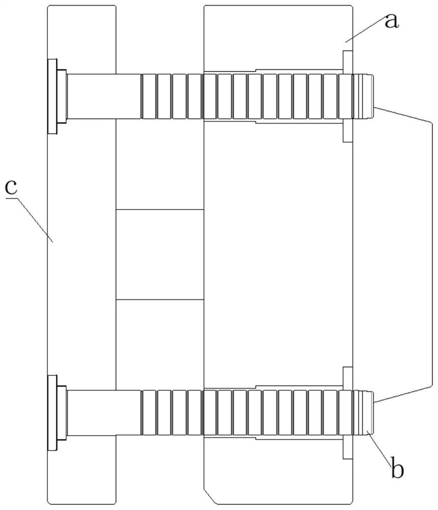 Auxiliary supporting and sliding guiding mechanism for ejection of rear mold push plate