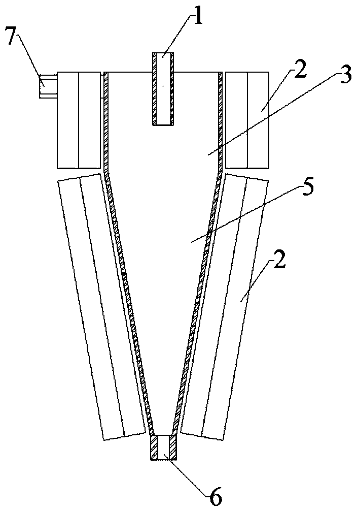 Magnetic hydrocyclone, magneto-gravitational combined separation system and magneto-gravitational combined separation method applied to weakly-magnetic mineral selection