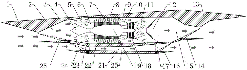 Pre-cooling air-breathing type variable cycle engine