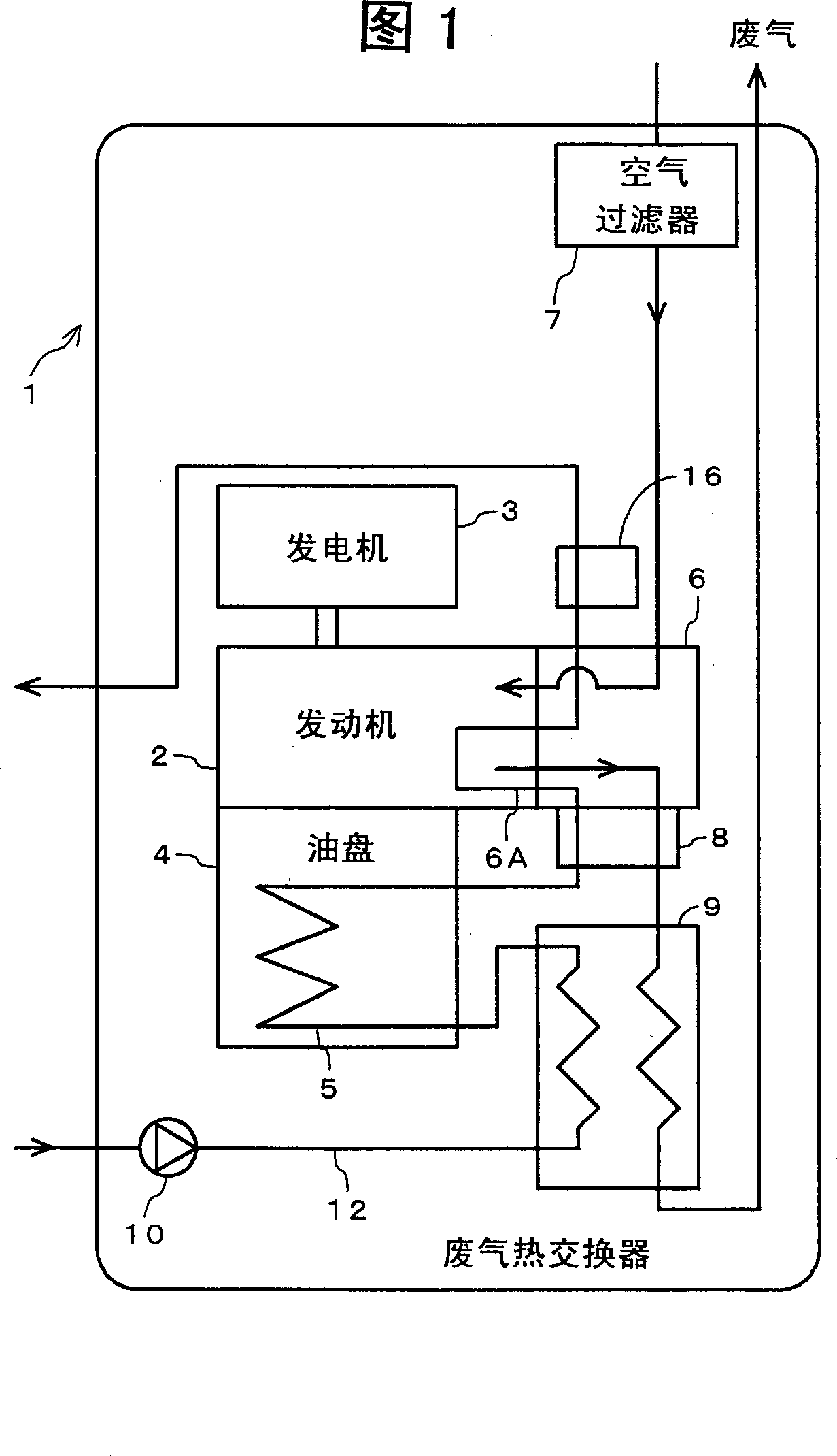 Afterheat recovering device of I.C. engine