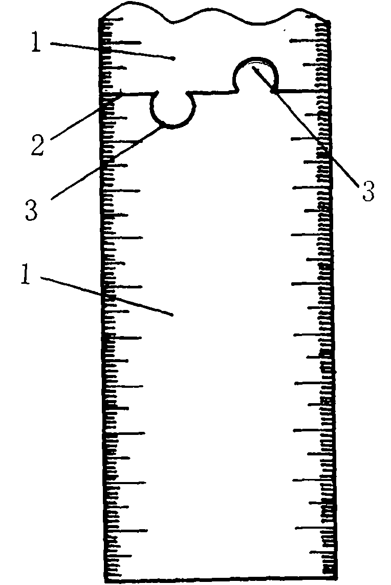 Butted-type ruler