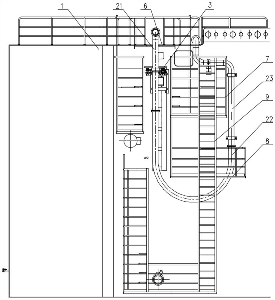 Water replenishing connecting pipe system for ship lift