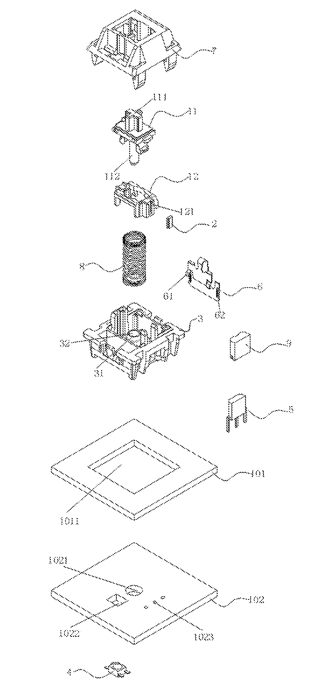 Hall Principle-based LED lit Mechanical Keyboard Switch