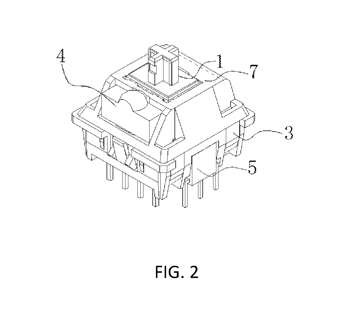 Hall Principle-based LED lit Mechanical Keyboard Switch