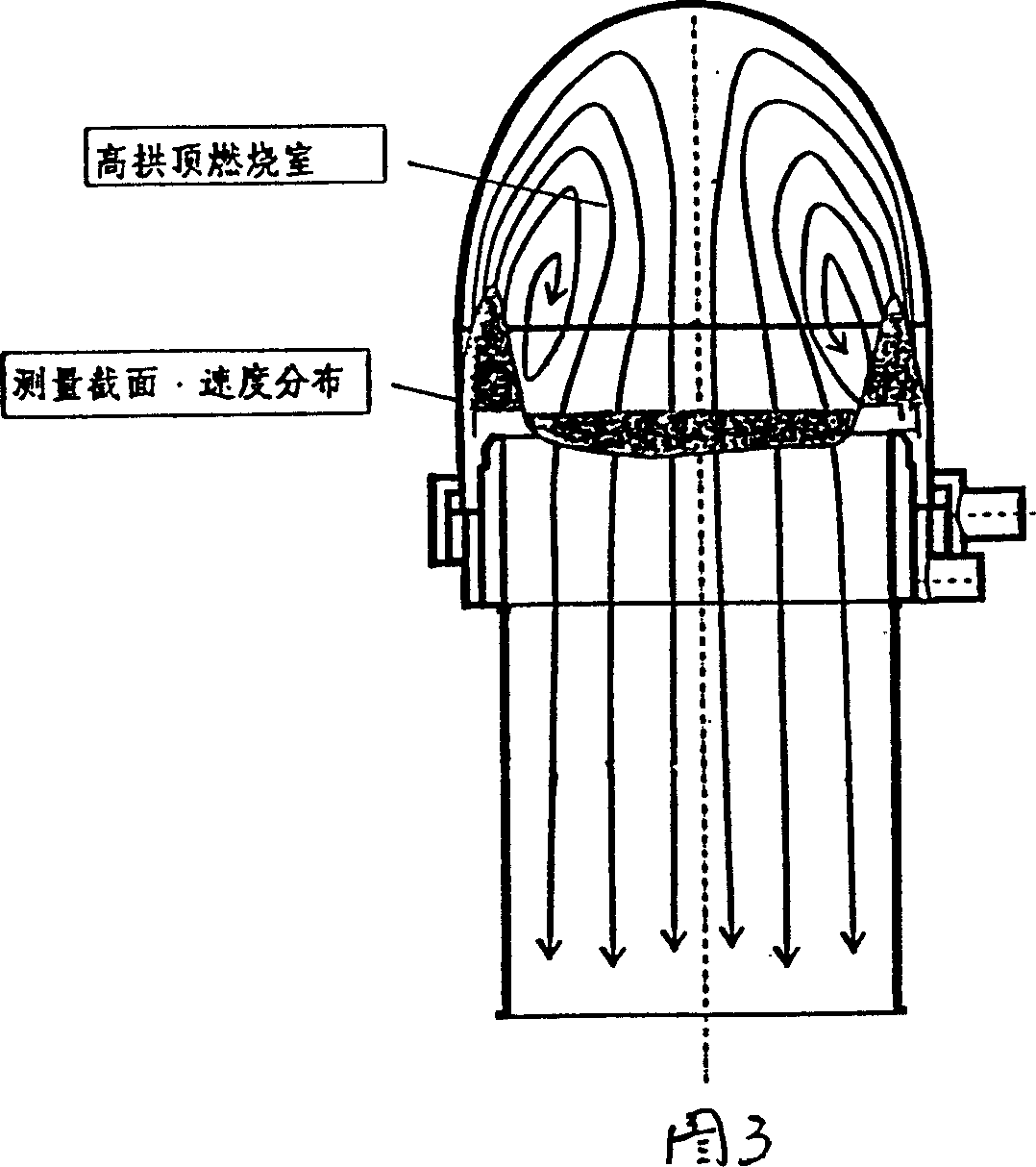 Ceramic burner with round arrangement vertical upward nozzle