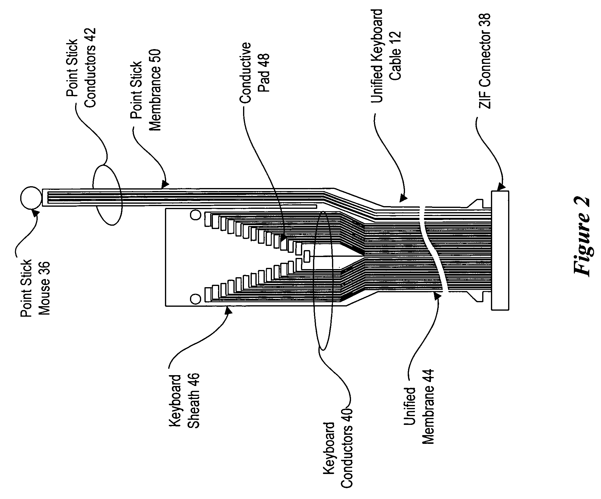 System and method for connecting information handling system with a unified keyboard and mouse cable