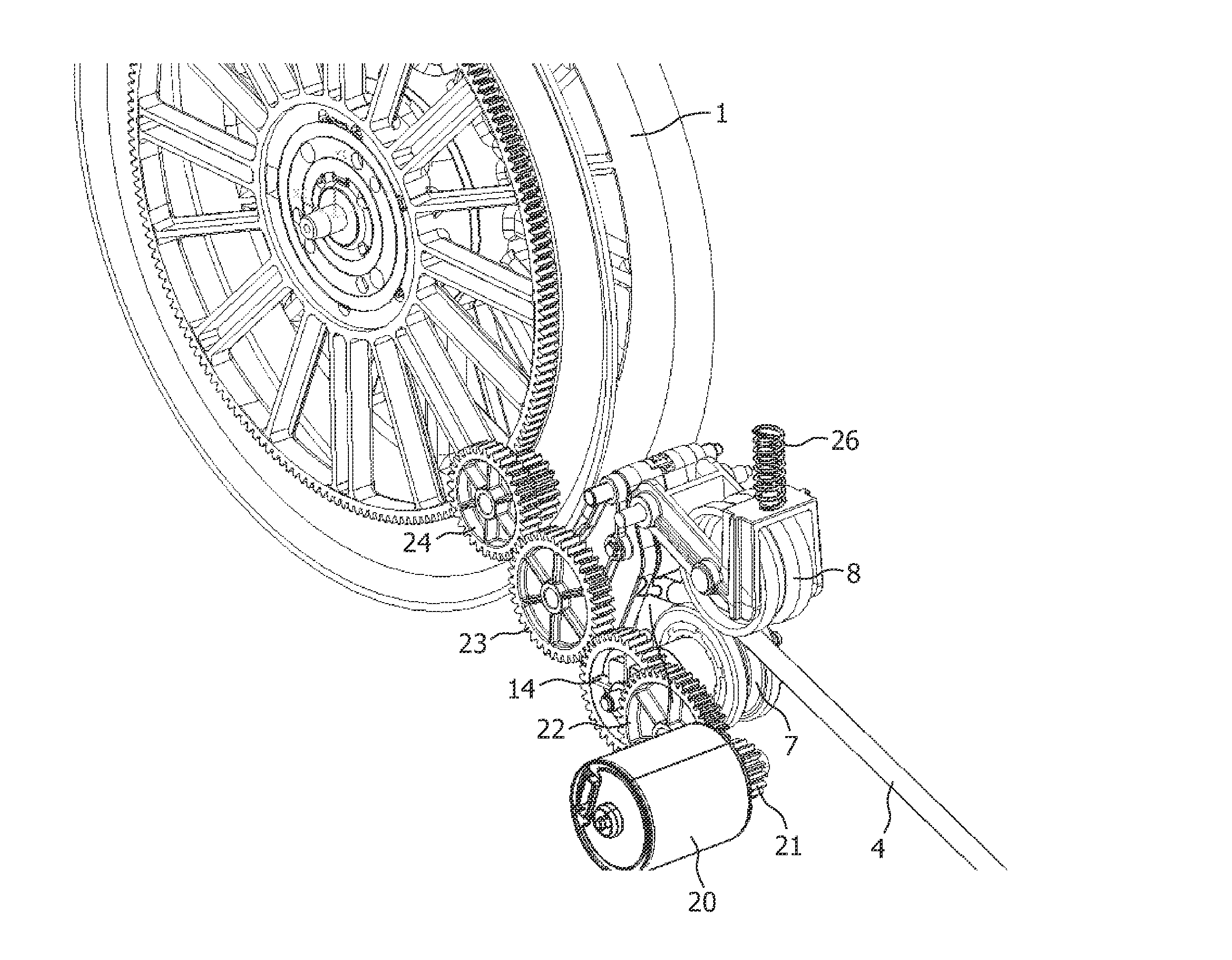 Paying out and retracting an electric power cord