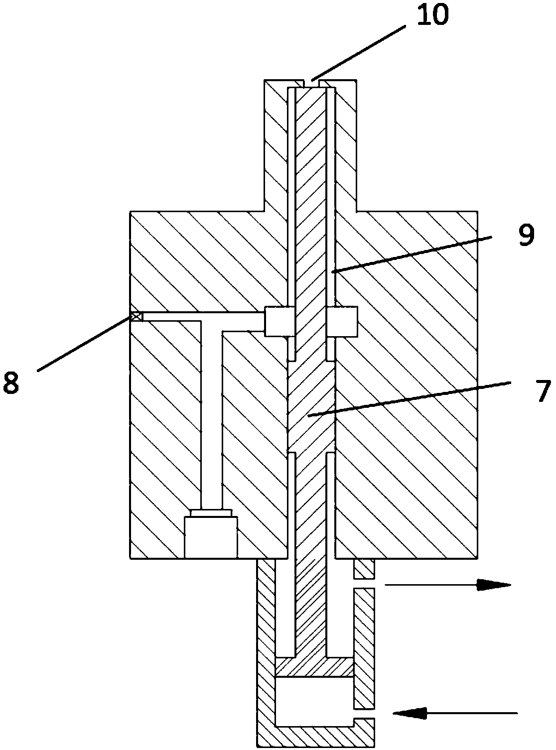 Water-assisted injection-molding injecting device having pressure detection function