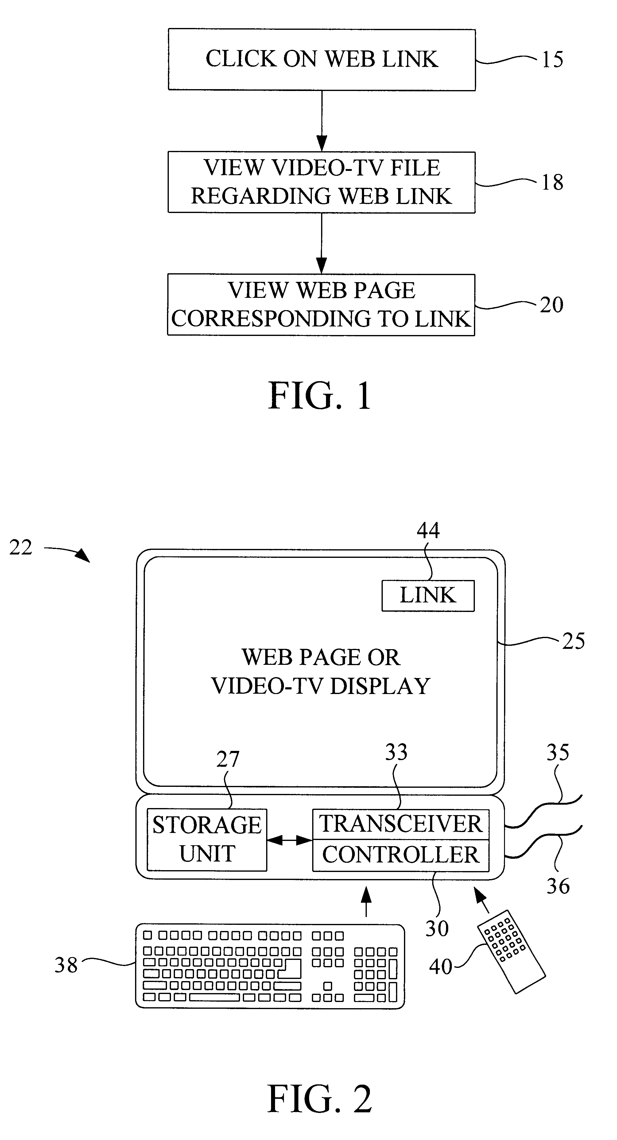 Method, device and system for playing a video file in response to selecting a web page link