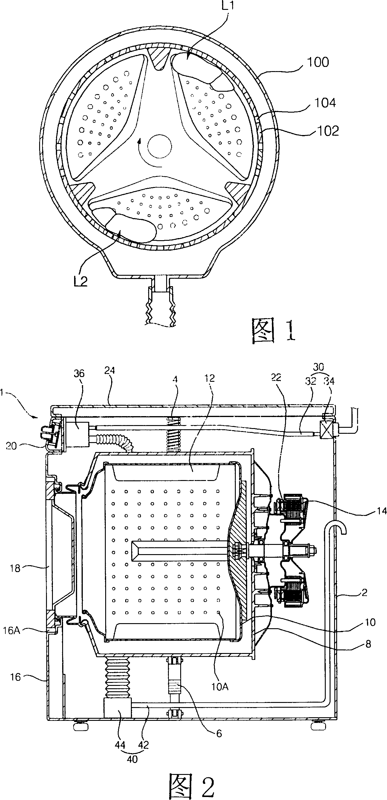 Dewatering process of washing machine