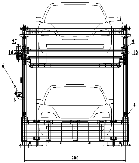 Energy-saving and body-building simple lifting parking device