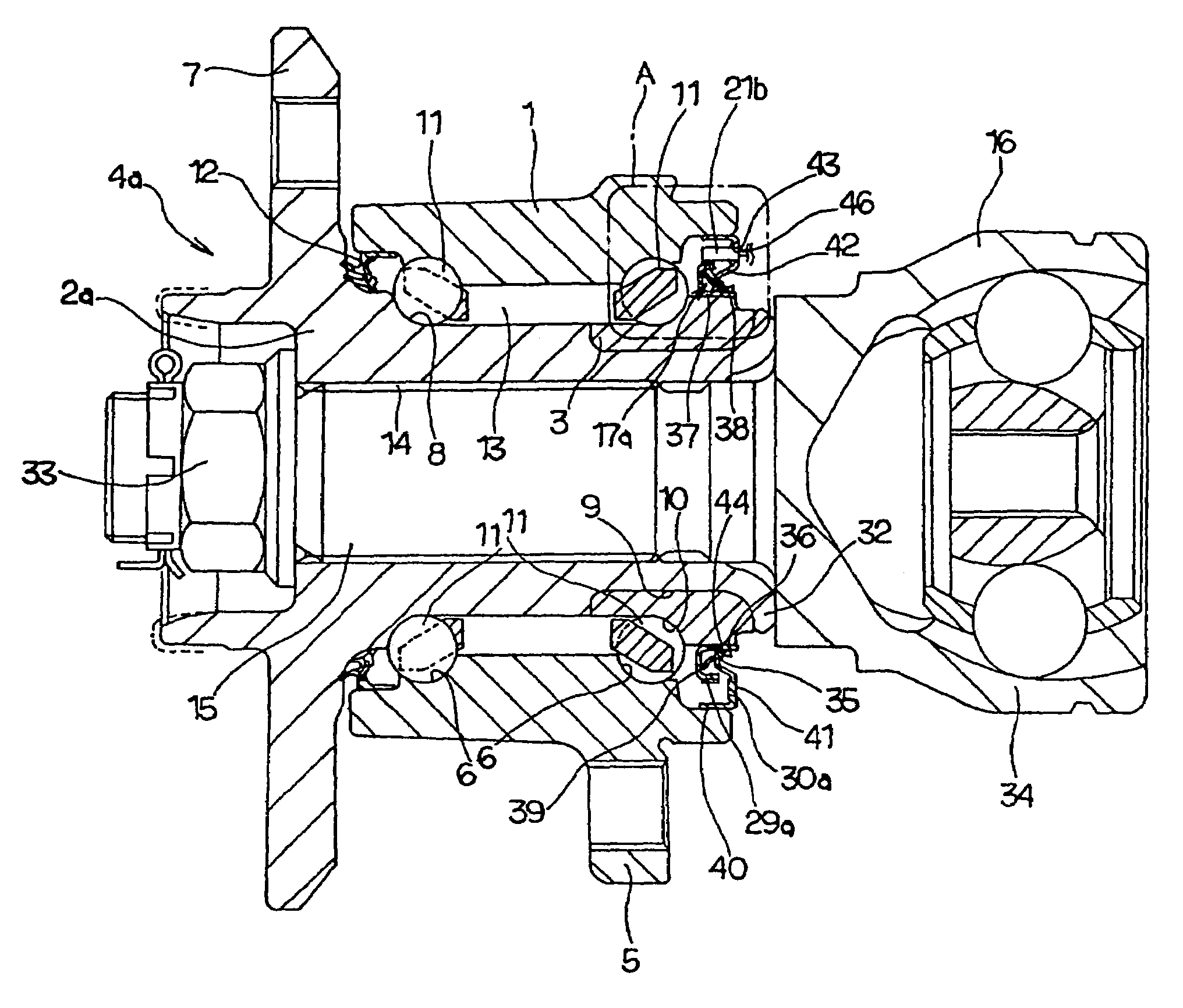 Rolling bearing unit with rotational speed detecting device