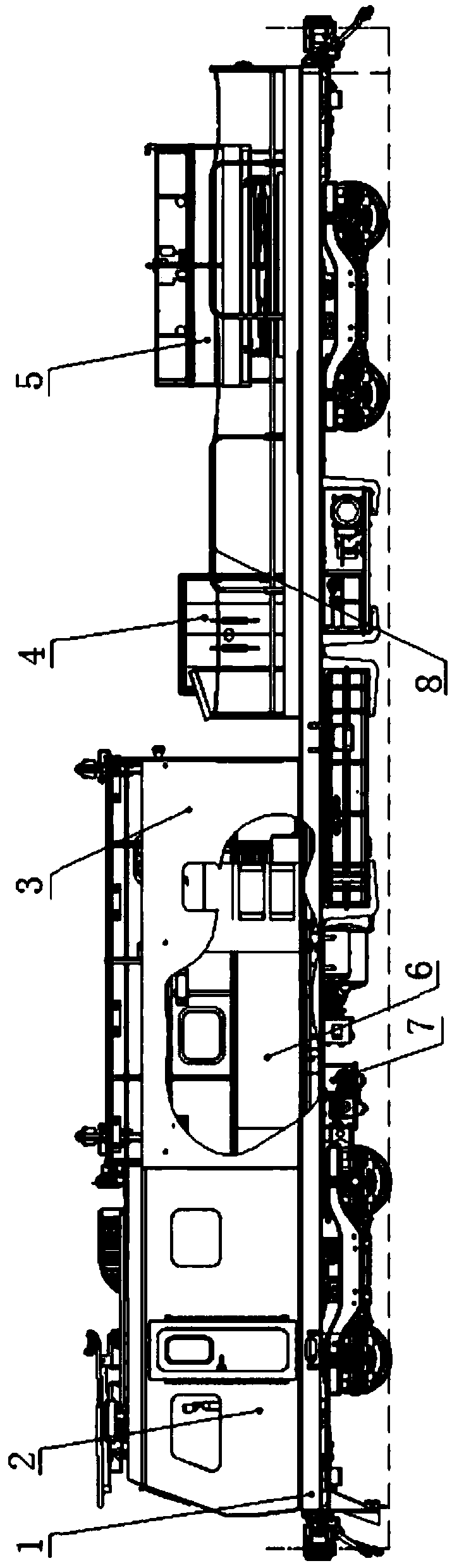 Comprehensive operation vehicle for contact net of storage battery of metro