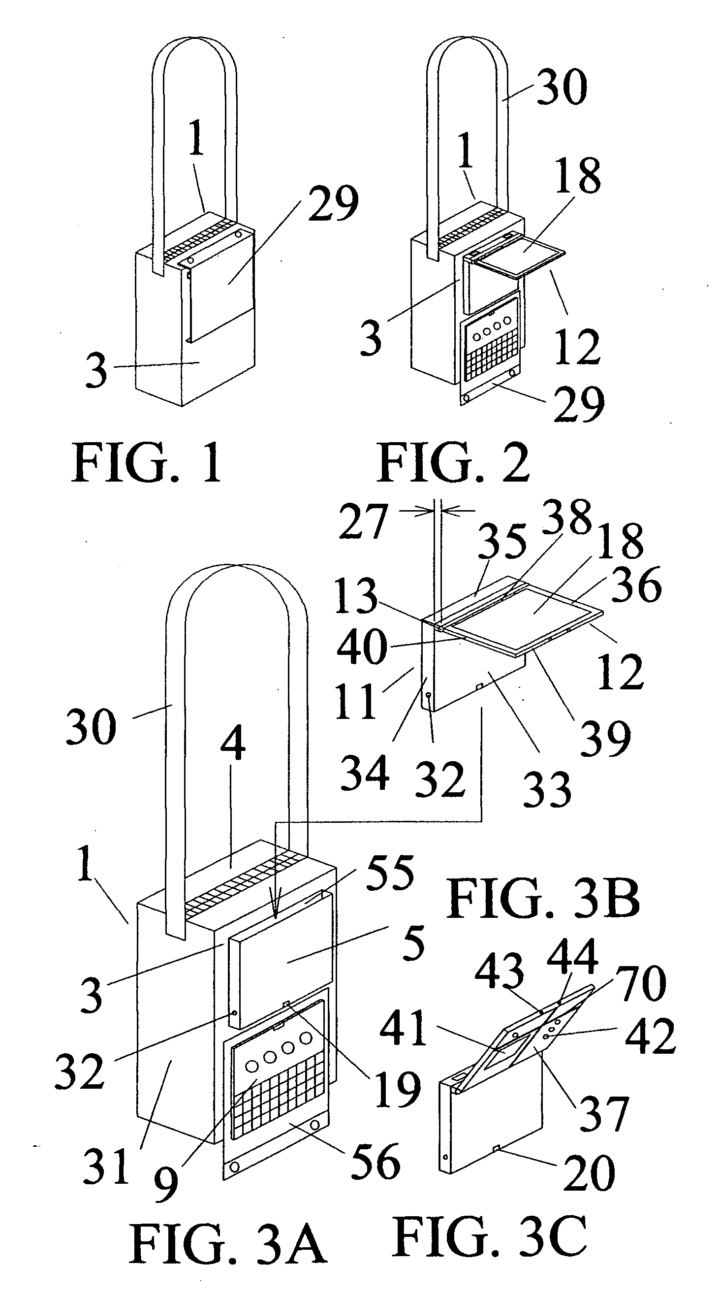 Bag Computer with interior access coupling