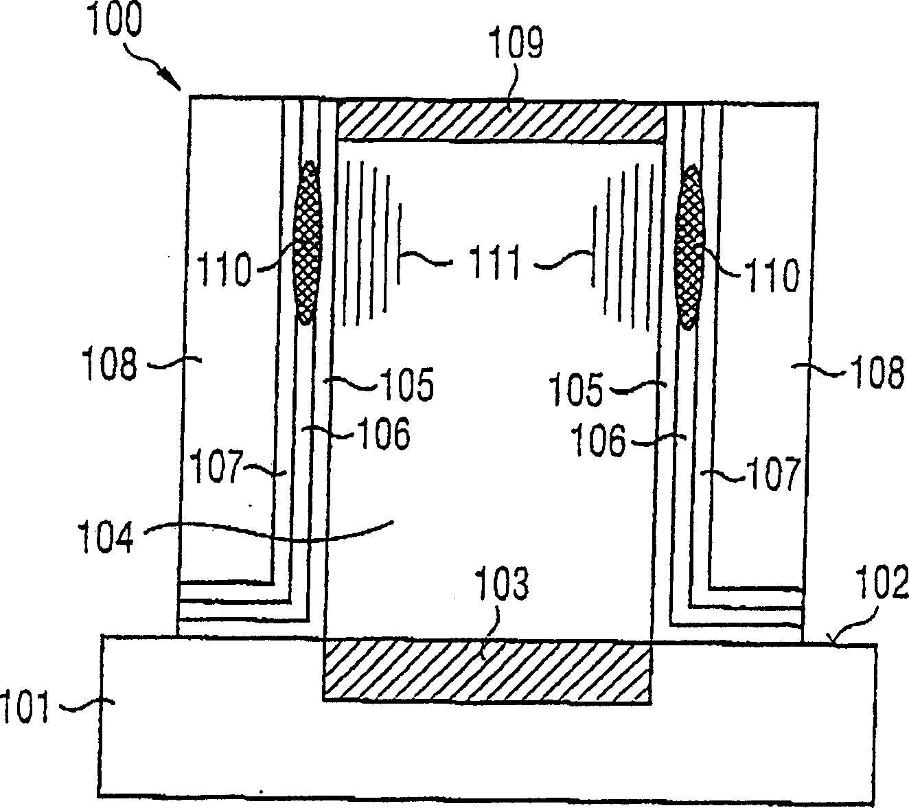 Longitudinal transistor, memory device and longitudinal transistor making process