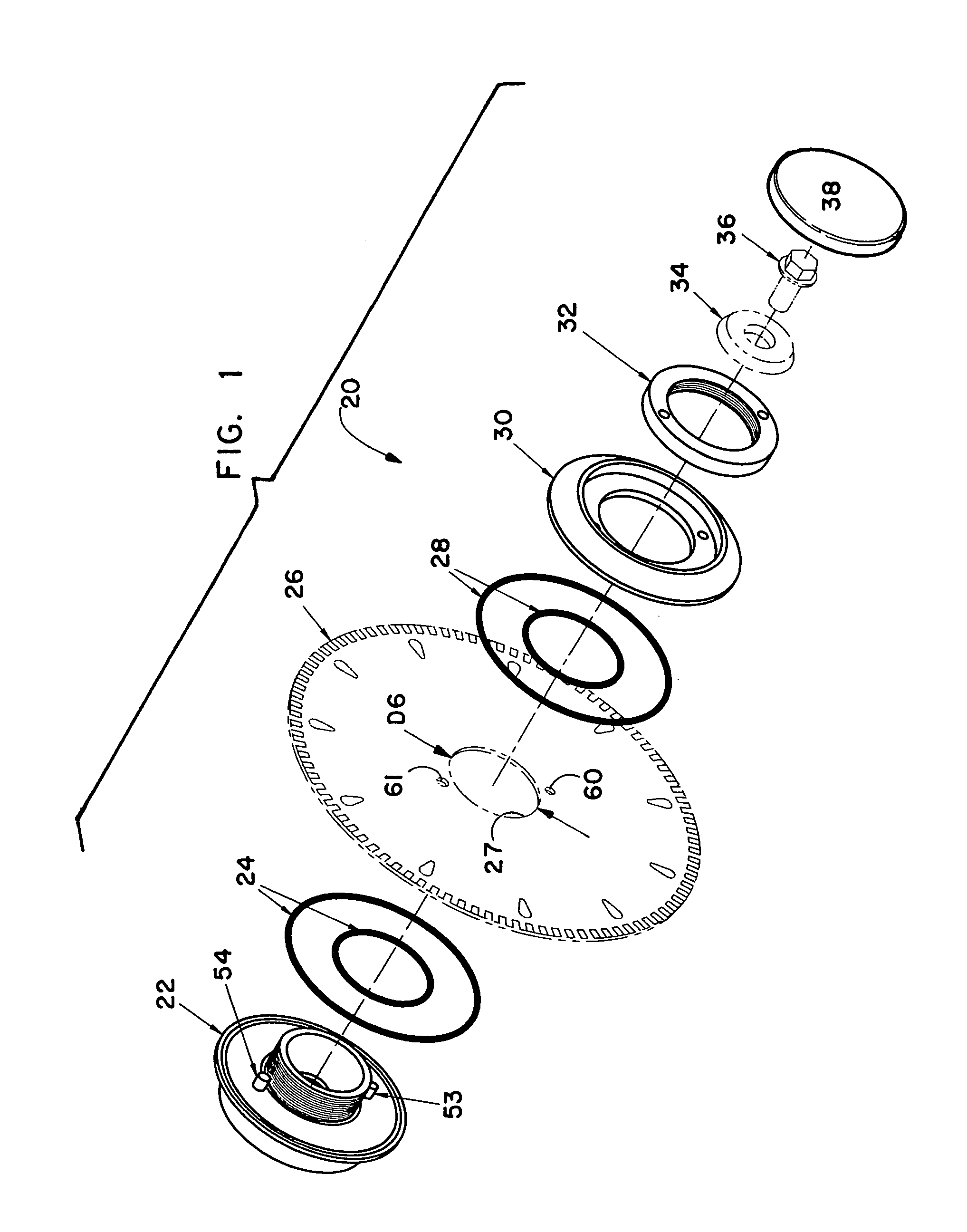 Noise dampener hub assembly for a circular saw