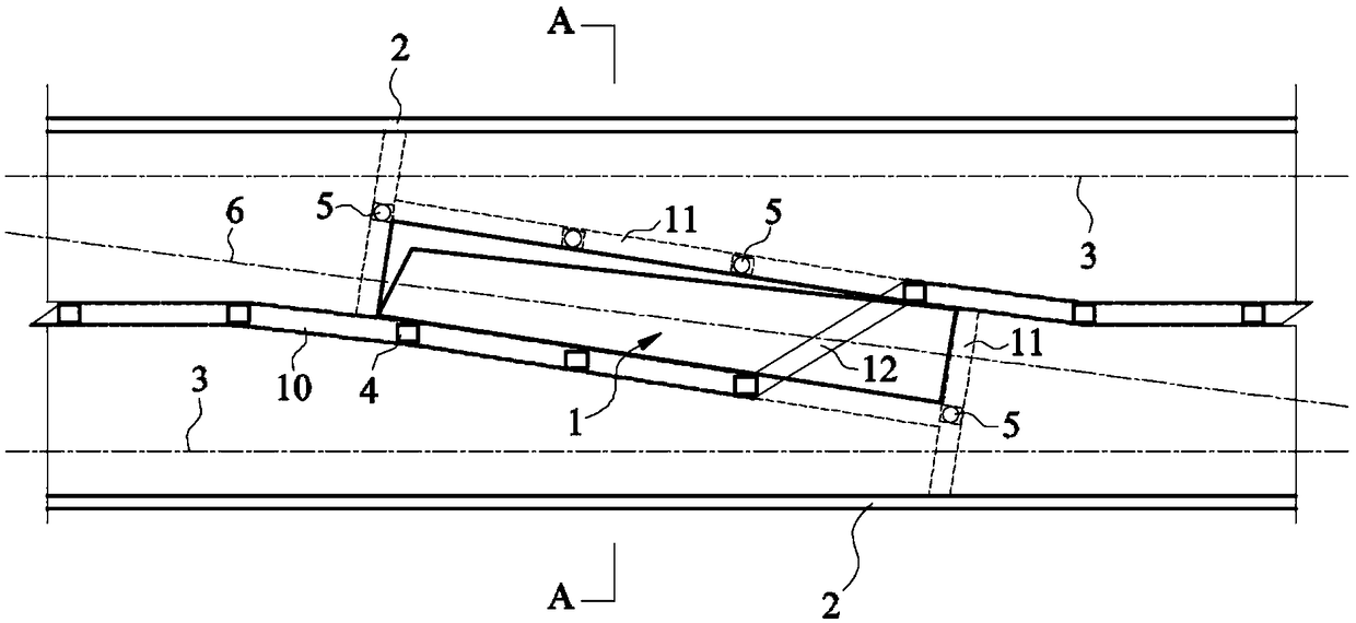 Track panel well system based on subway station with single cross line