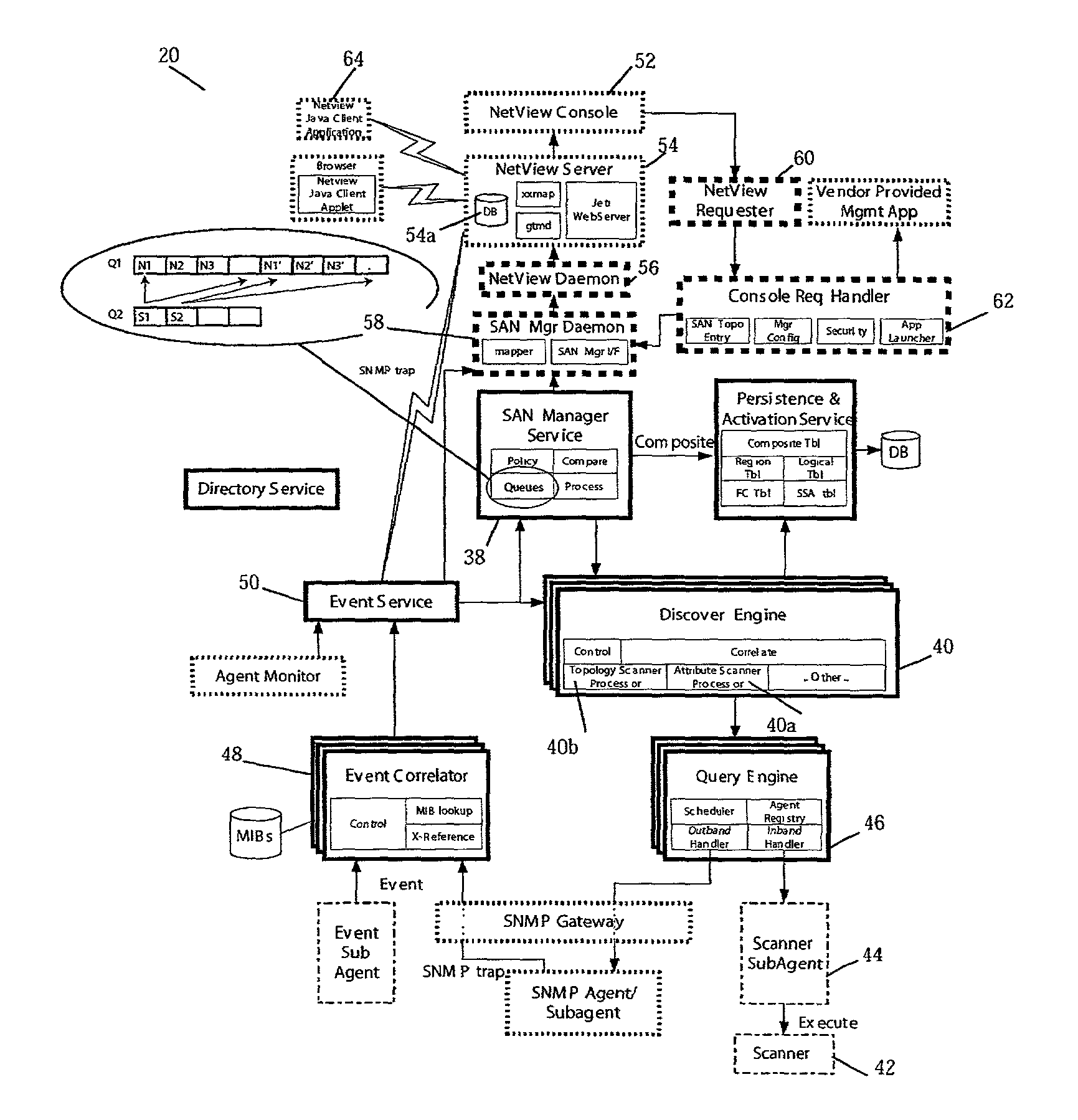 Storage area network methods and apparatus using event notifications with data