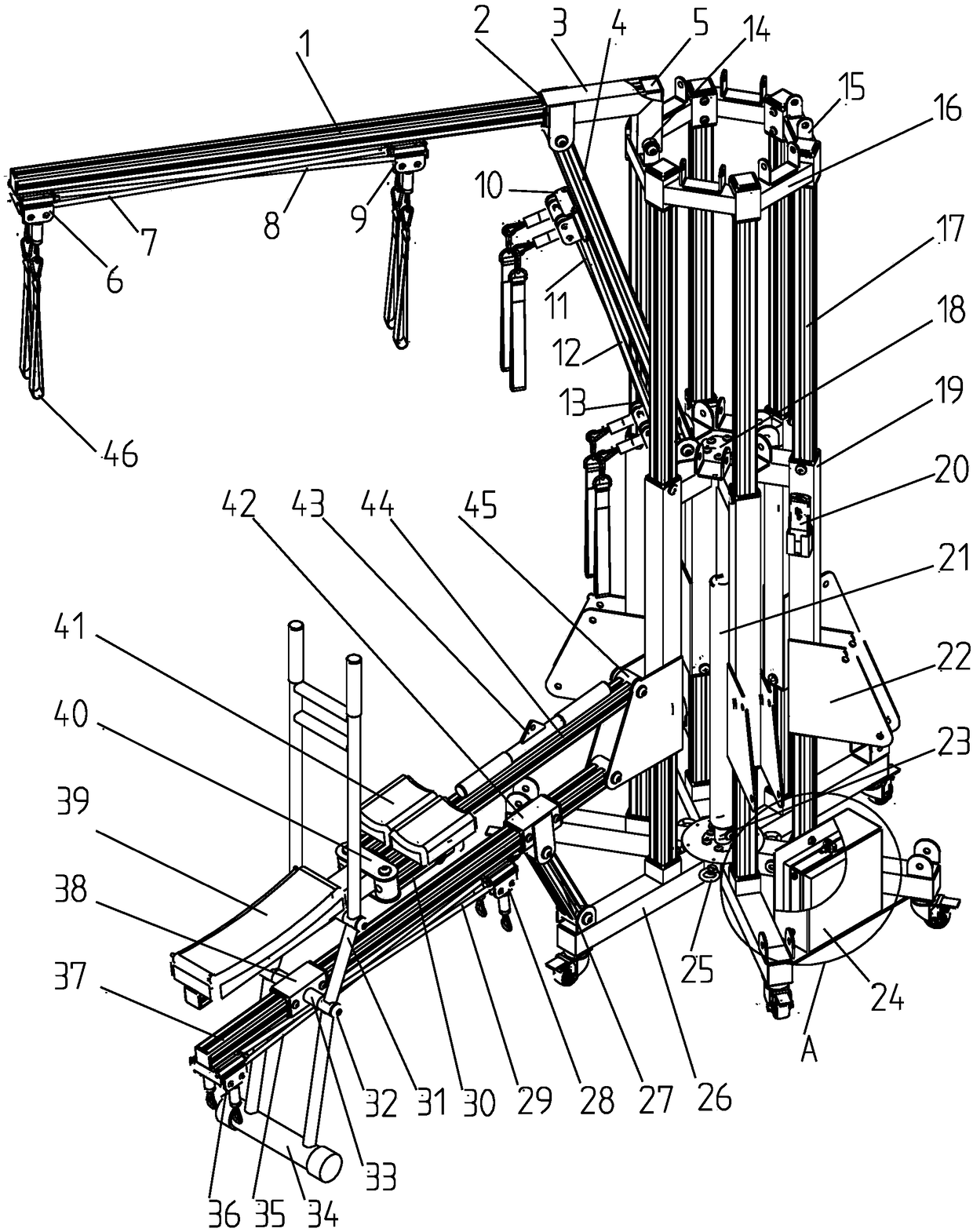 Umbrella-shaped training device