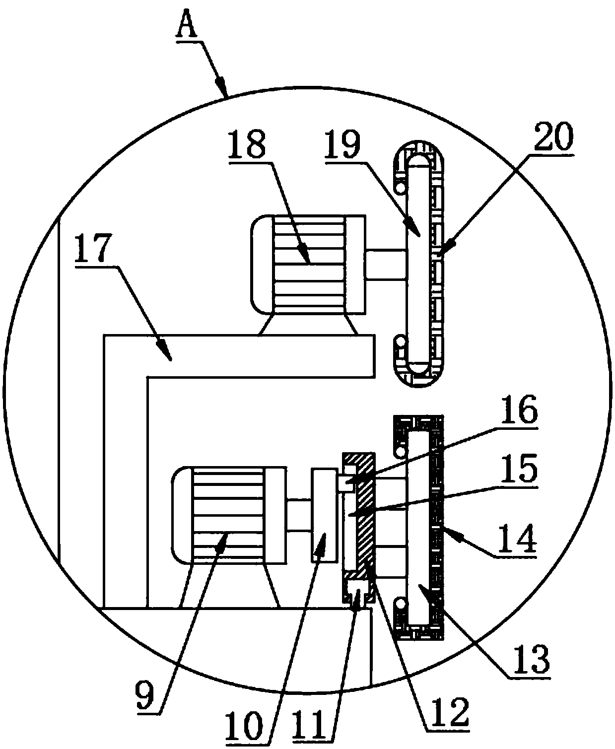 Wall surface cleaning device with function of wiping dry