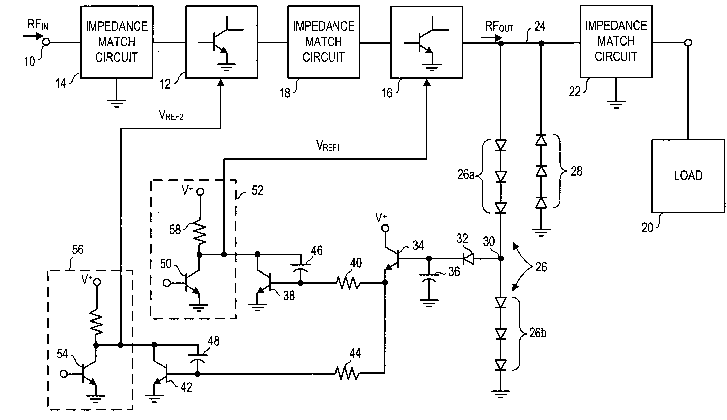 Active protection circuit for load mismatched power amplifier