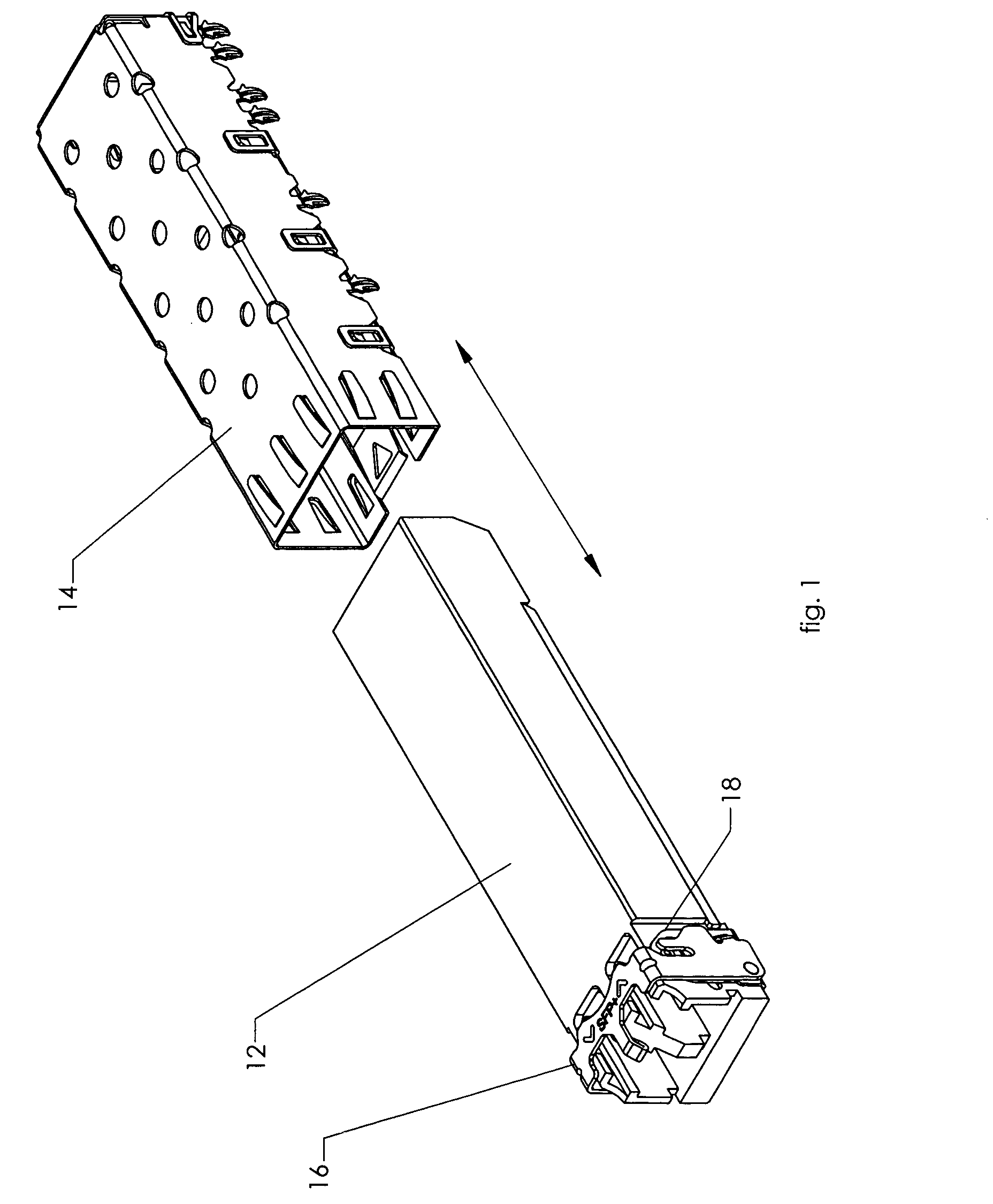 Fiber optic module release mechanism