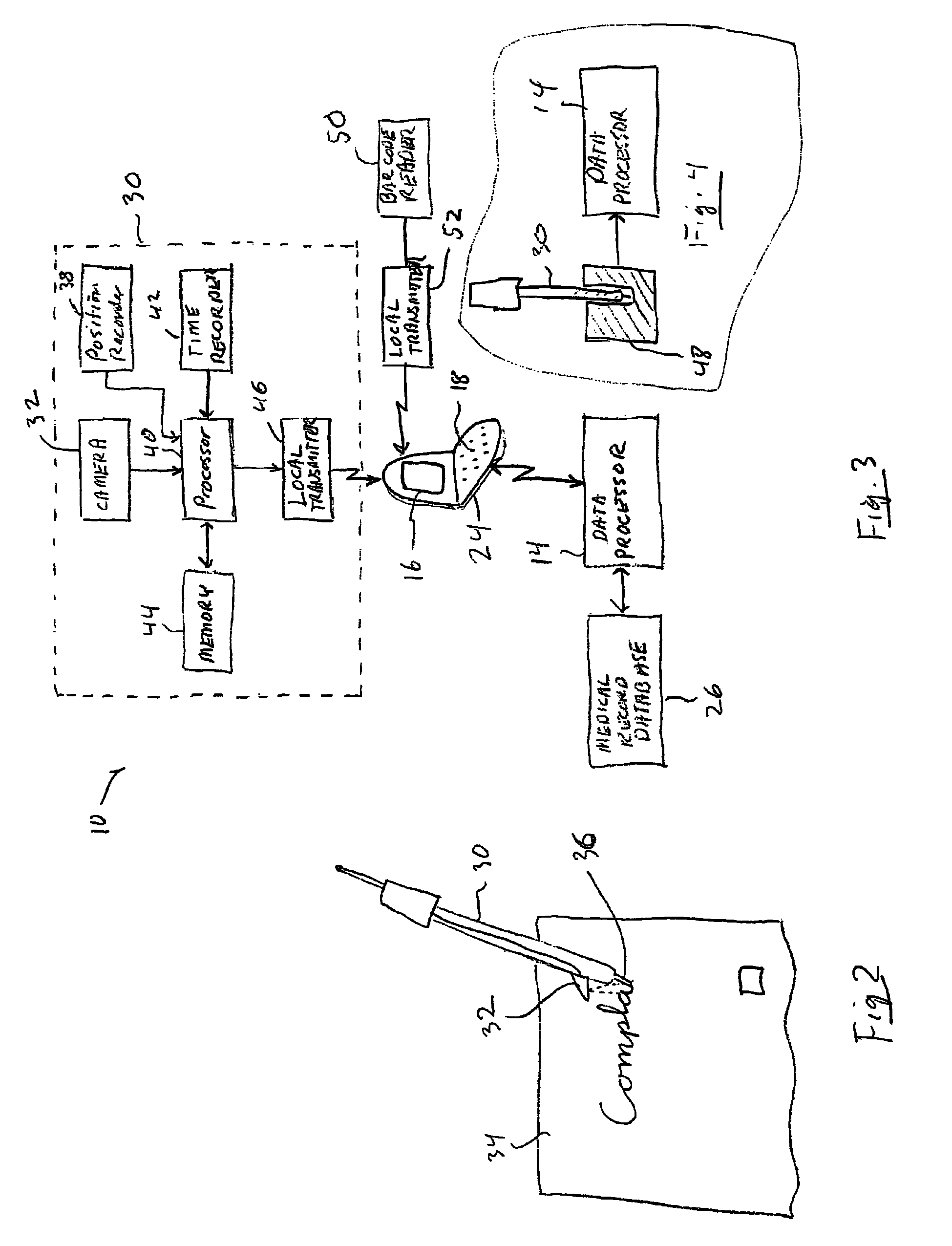 Association of data entries with patient records, customized hospital discharge instructions, and charting by exception for a computerized medical record system