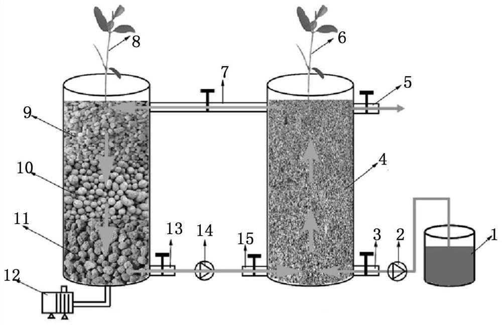 Biological autotrophic nitrogen removal integrated constructed wetland system