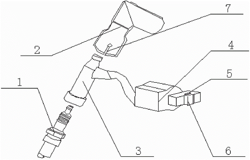 Anti-radiation spark plug used for mower