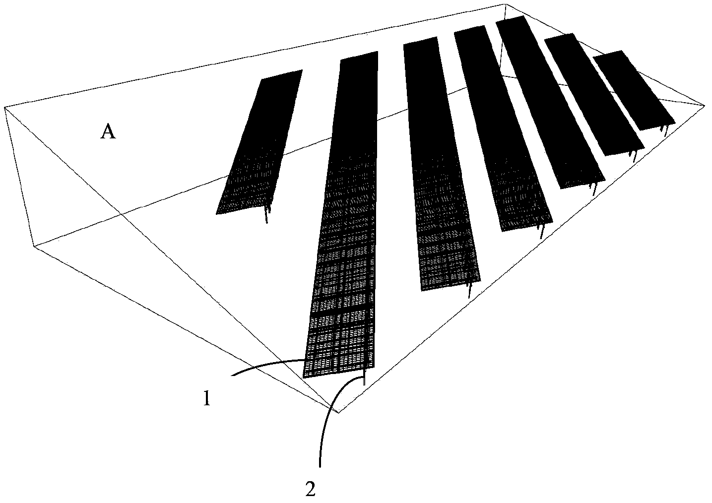 Method and device used for installing photovoltaic array on east-and-west-facing slopes