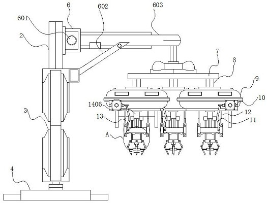 Manipulator with precise grabbing structure and for assembling electronic parts for communication