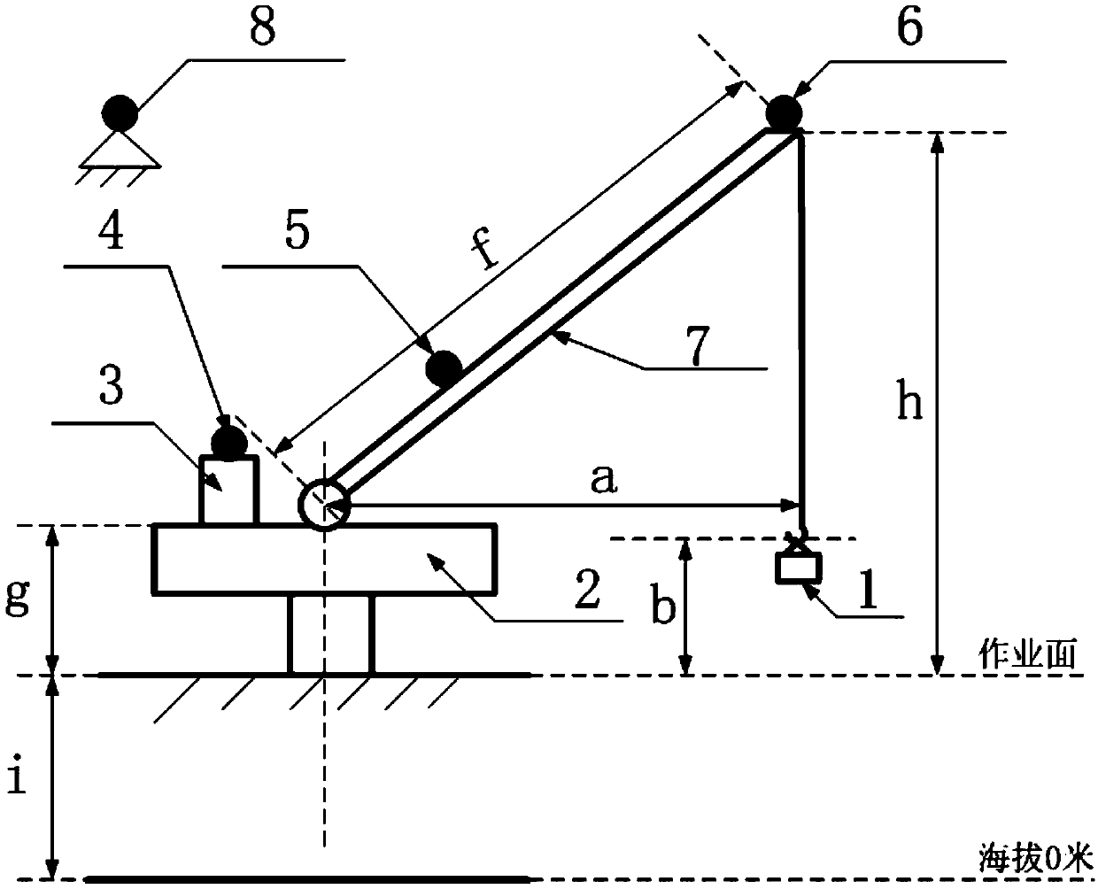 Jib crane and its monitoring method, monitoring device and storage medium