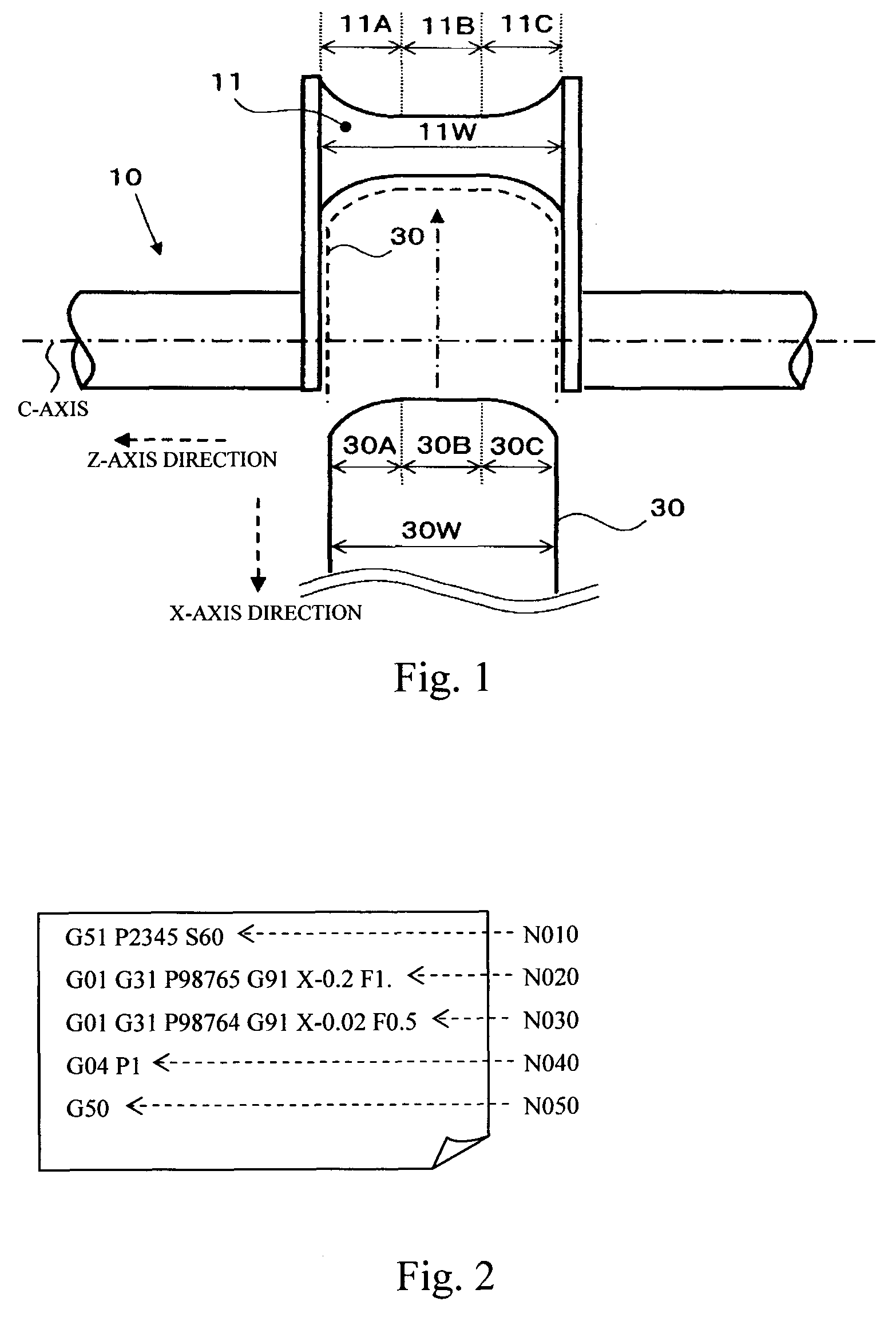 Program writing method of numerical controller, numerical controller and cutting machine controlled thereby