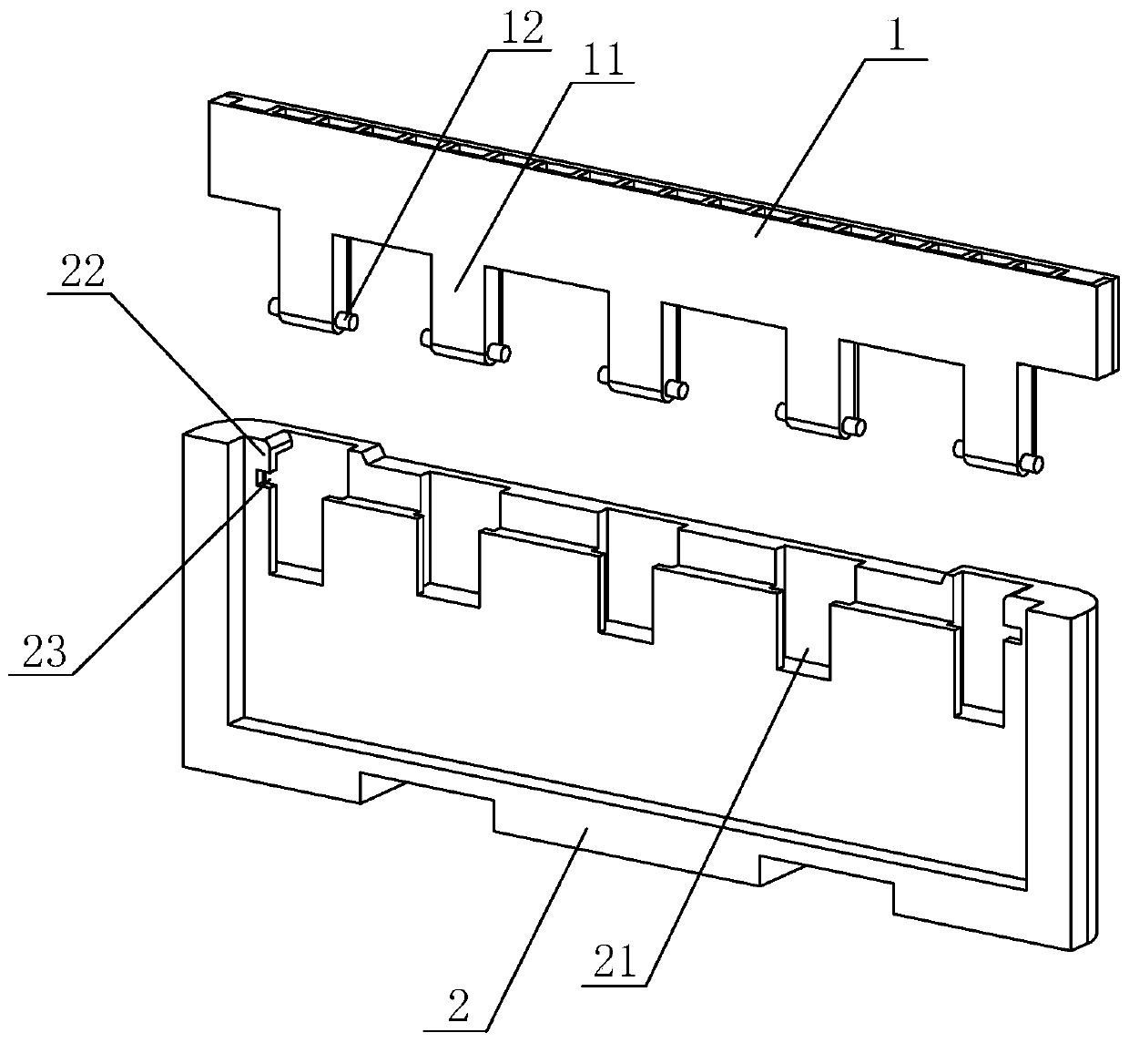 Side plate hinge structure and large container