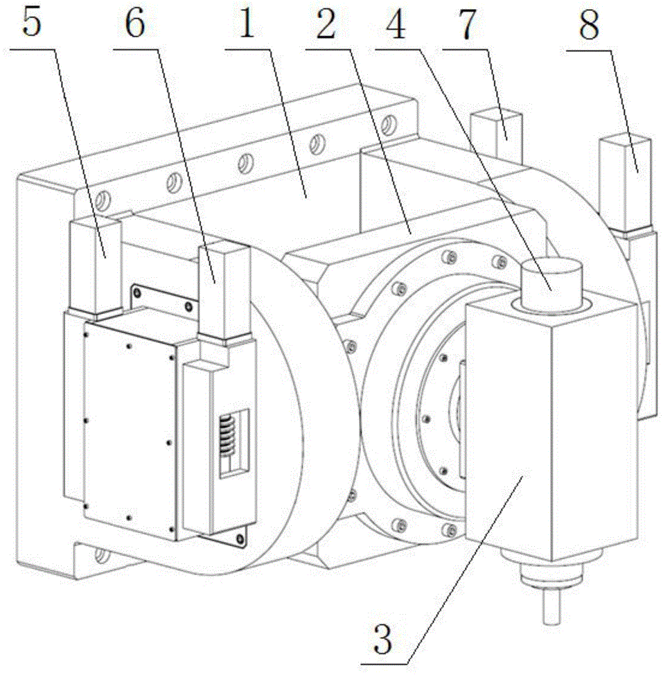 Double-pendulum head structure driven by differential double motors