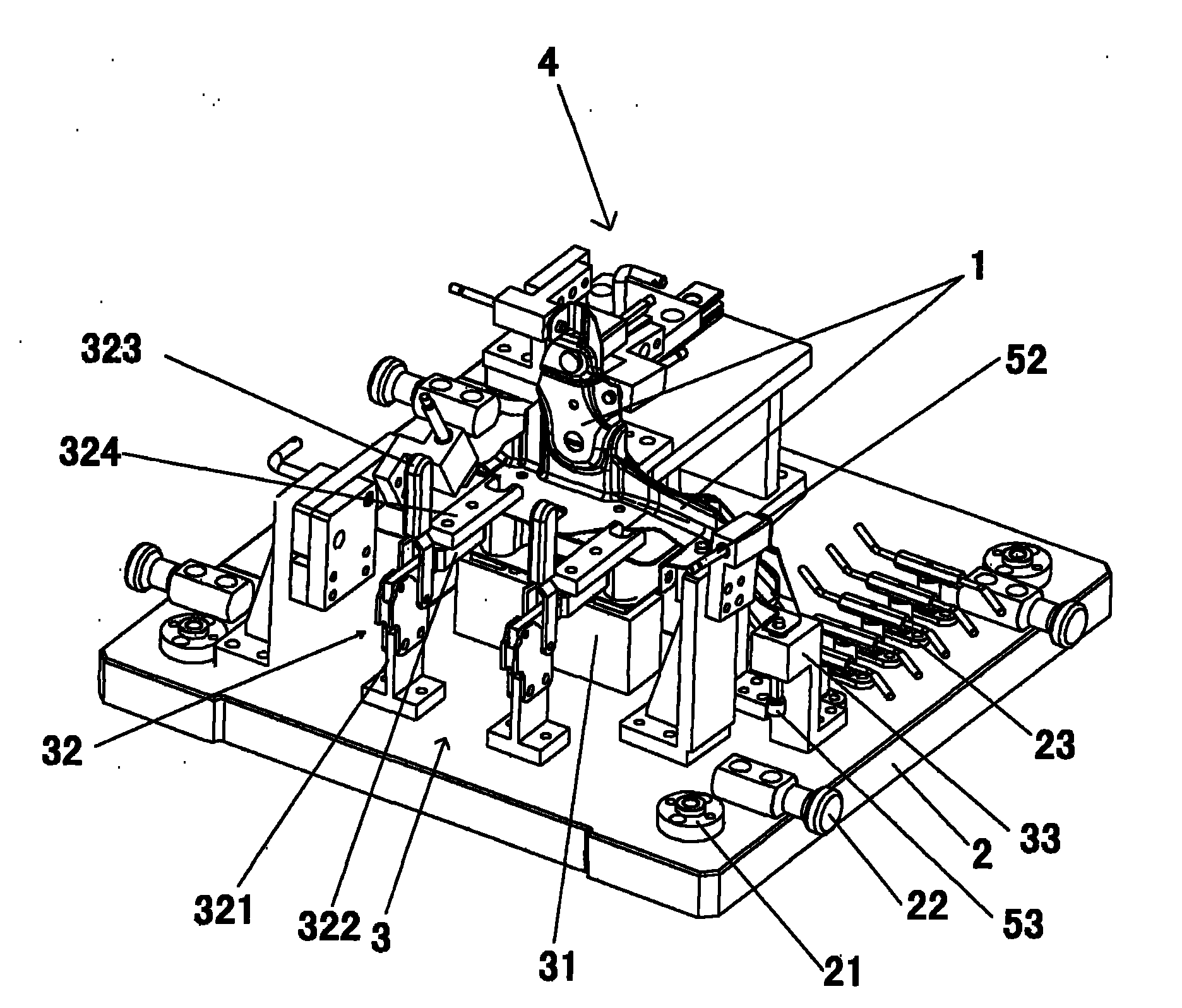 Check tool for automobile instrument panel crossbeam left bracket sub-assembly